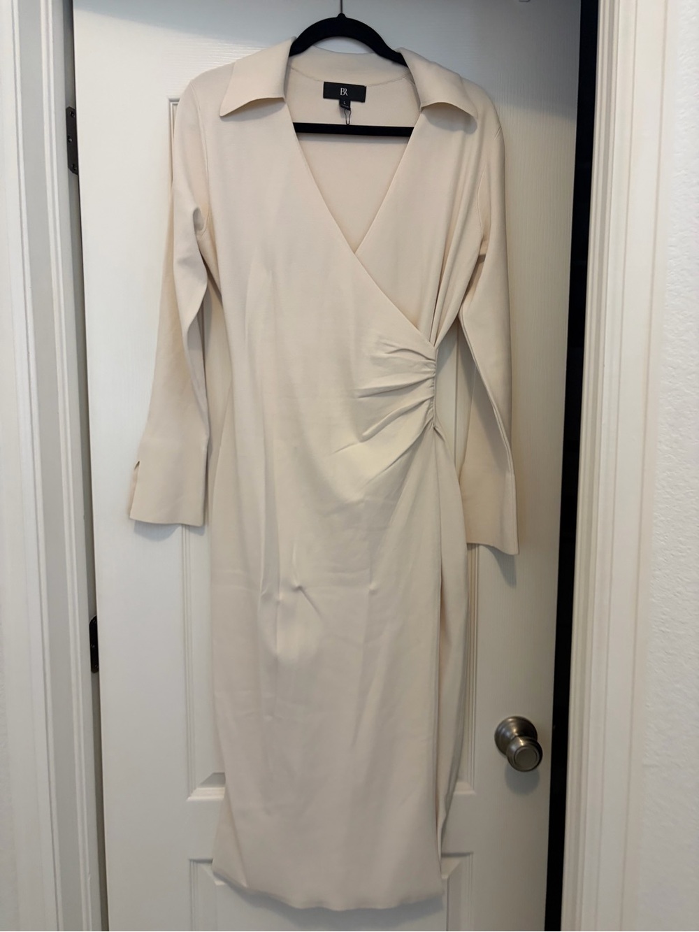 Banana Republic Cream Wrap Sweater Dress - Picture 6 of 9